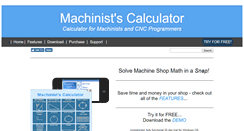 Desktop Screenshot of machinist-calculator.com